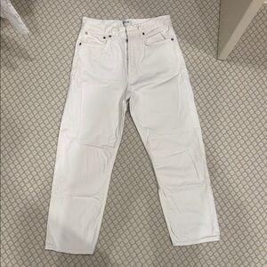 AGolde 90s crop white jean
